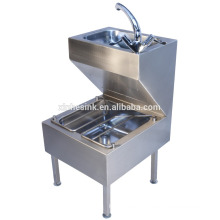 Commercial Stainless Steel Bucket Sink ,Stainless Steel Janitorial Unit with Hand Wash Basin,